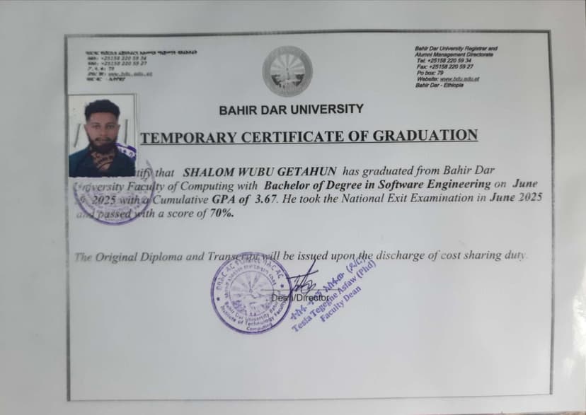 Degree Certificate